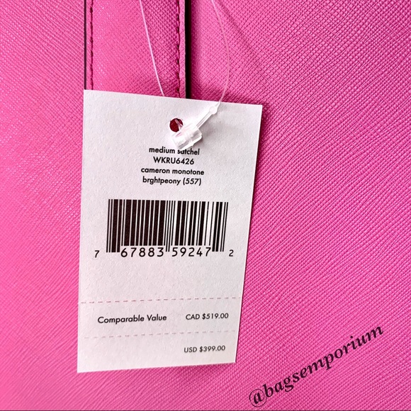 Kate Spade Pink Leather Cameron Satchel Bag - Picture 10 of 13